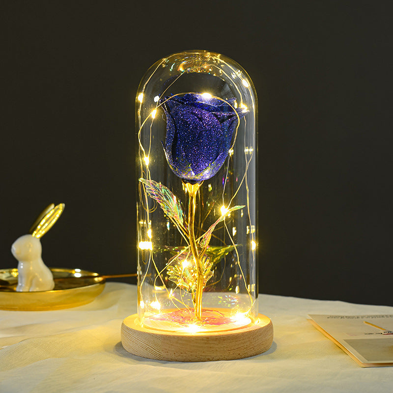 "Eternal Rose Flowers LED Light in Glass Cover - Perfect Day Valentine's Day Gift for Girlfriend"