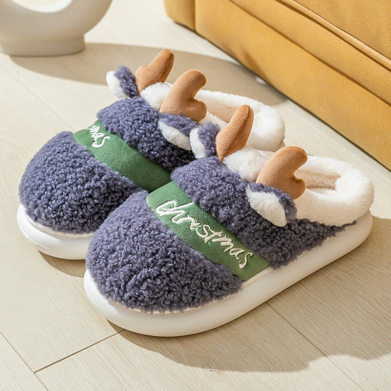 "Warmth and style combined: Christmas Elk Slippers for cozy winter nights. Perfect home comfort." image 11