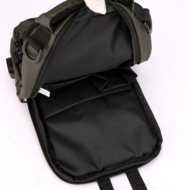 "Multifunctional Crossbody Bag Backpack: Stylish and practical accessory for men on-the-go."