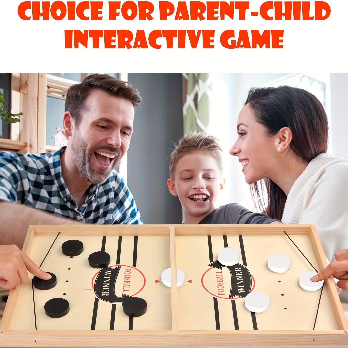 Wooden Sling Puck Game, Family Fun for All Ages