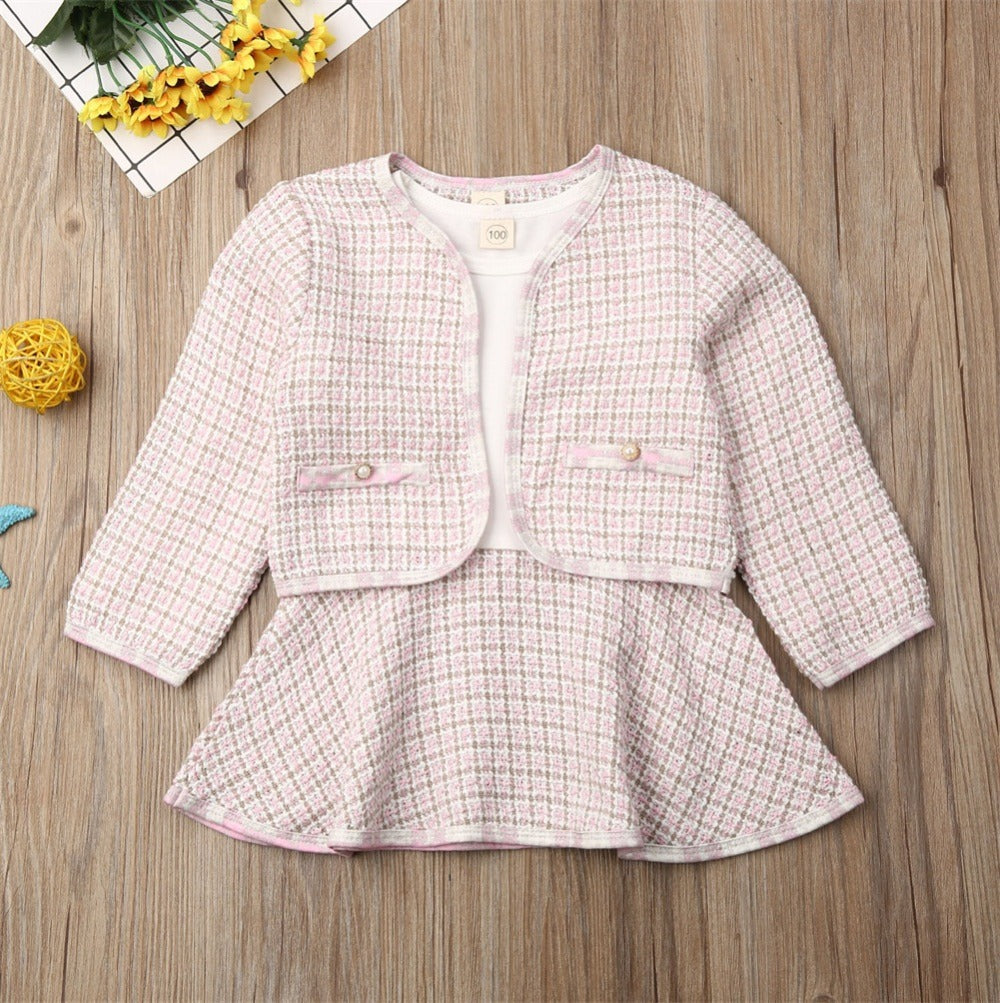 "Charming Long-sleeved Two-piece Baby Dress Set: Small Incense Wind Suit - Irresistible comfort and style." image 7