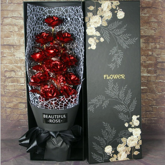Valentine''s Day Gift on Valentine''s Day 24K Golden Rose