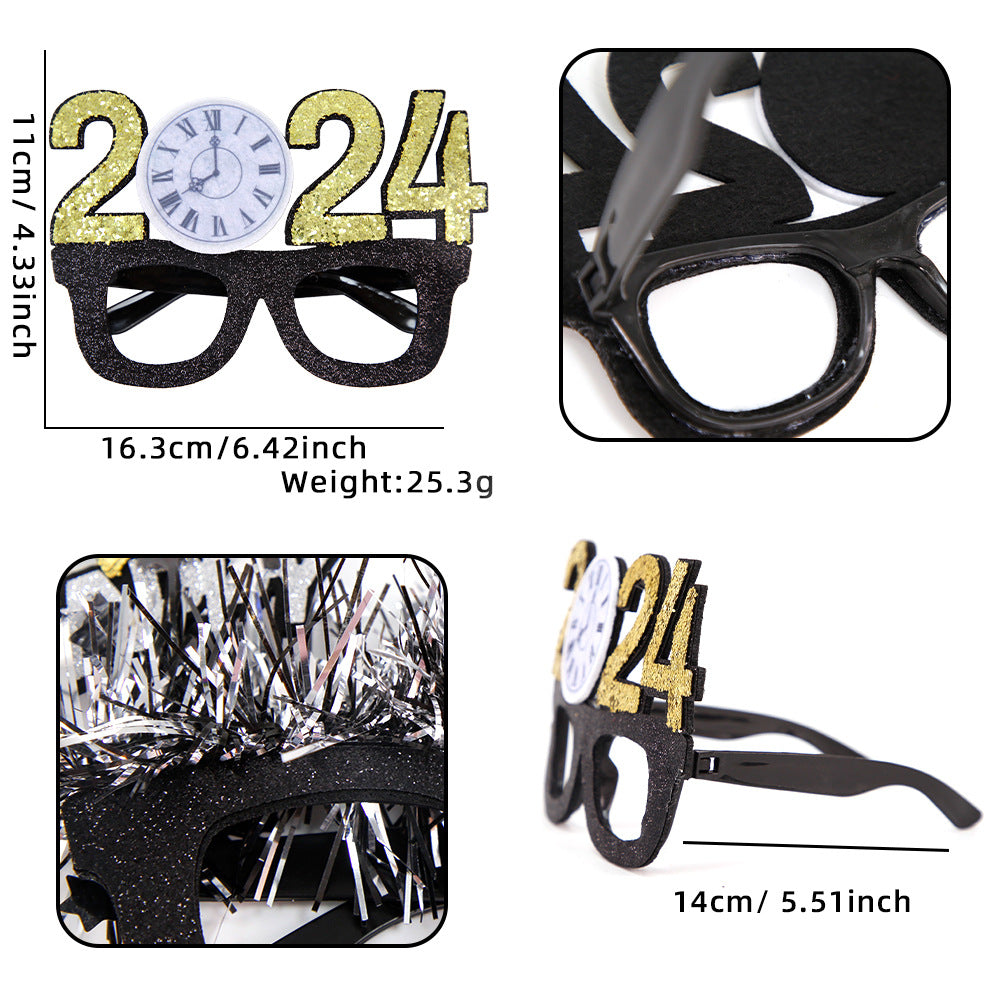 "Sparkle into 2024 with our festive New Year Party Glasses Frames! Share laughs and memories." image 8