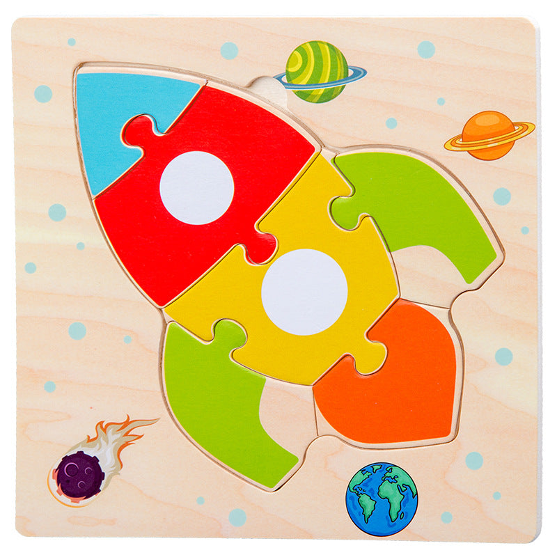Children's wooden puzzle,Wooden Puzzle for Kids, Educational and Fun