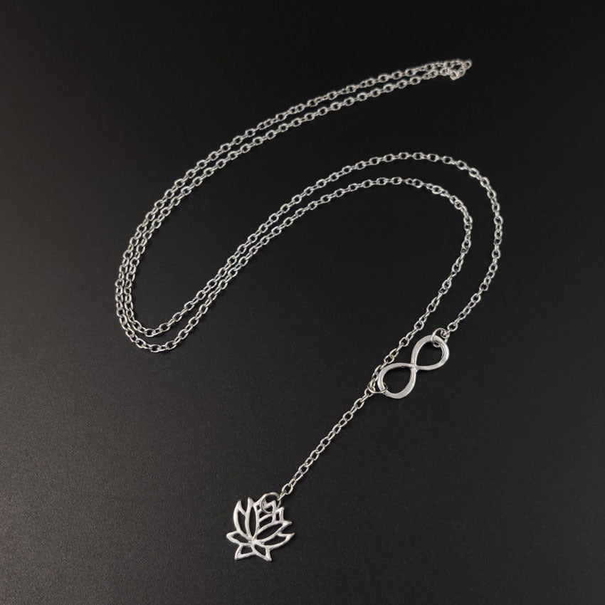 Hollow Lotus Necklace, Exquisite Flower Design necklace