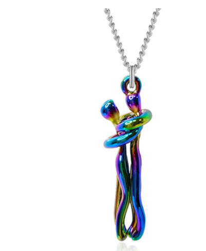 Love Hug Pendant Unisex Necklace Valentines Day Lover Gift