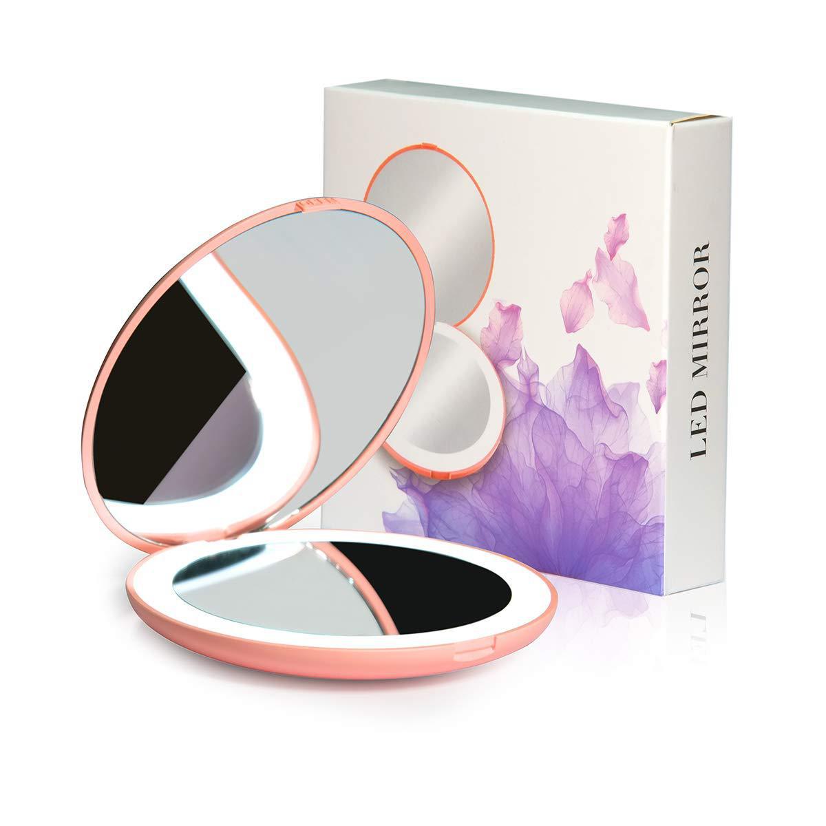 Glow up anywhere! Portable Compact LED Makeup Mirror for flawless touch-ups on the go. image 5