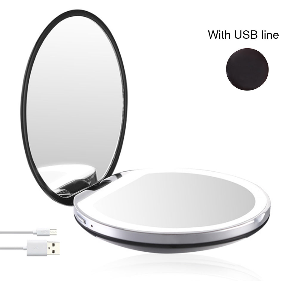Glow up anywhere! Portable Compact LED Makeup Mirror for flawless touch-ups on the go. image 8