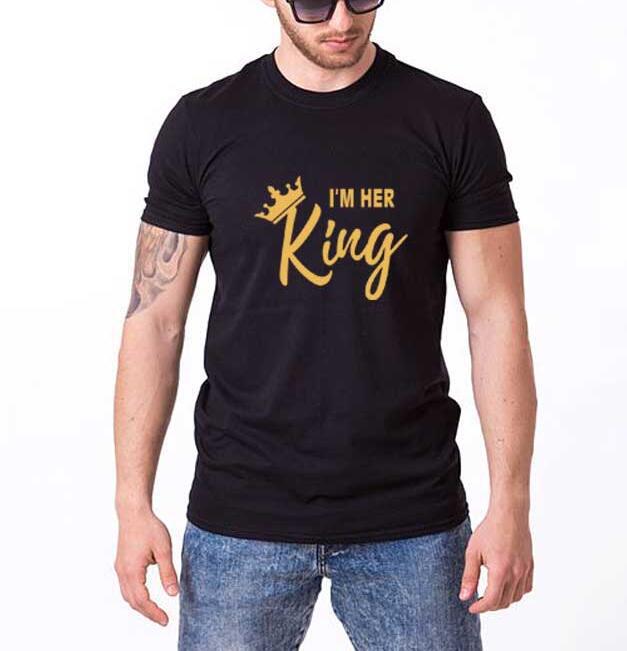 Trending 'I'm Her King, His Queen' Couple T-Shirt