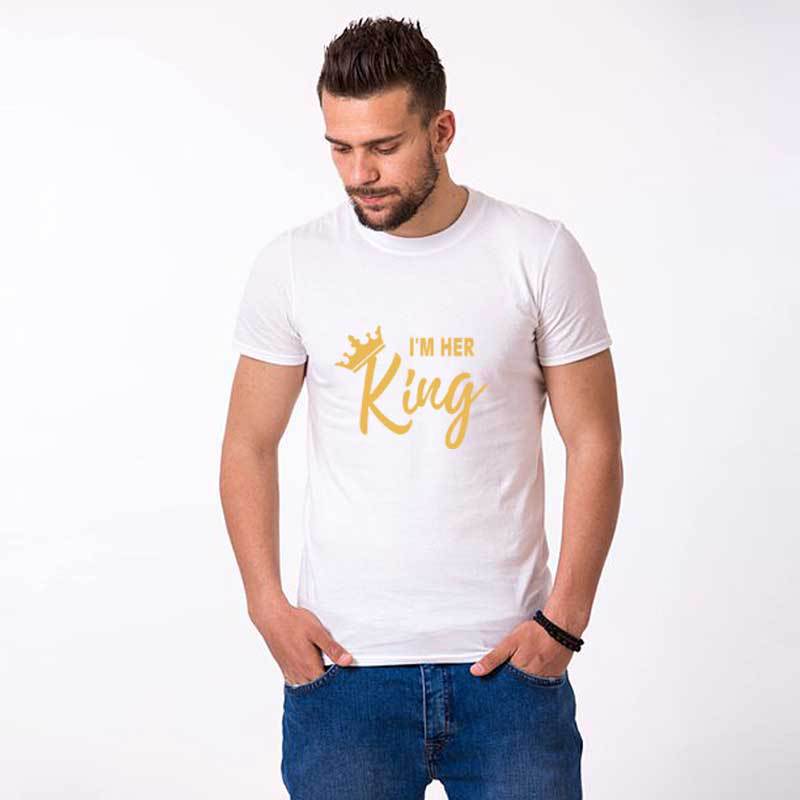 Trending 'I'm Her King, His Queen' Couple T-Shirt