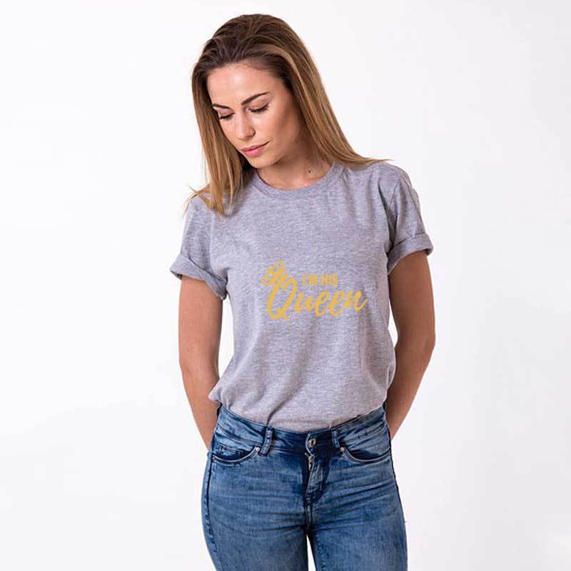 Trending 'I'm Her King, His Queen' Couple T-Shirt