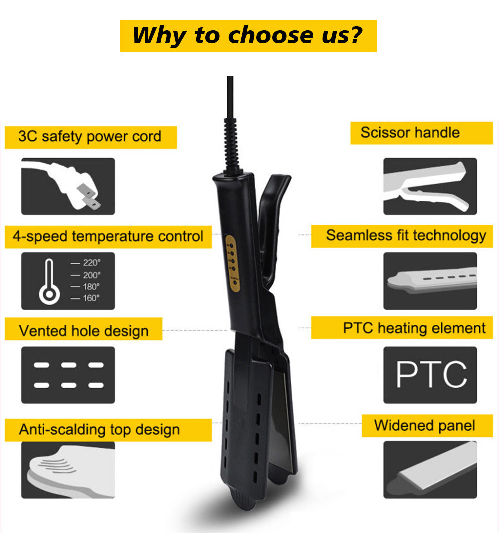 "Experience perfection with our U.S. Standard Non-injury Hair Straightener – available now at Yuchimagic store!"