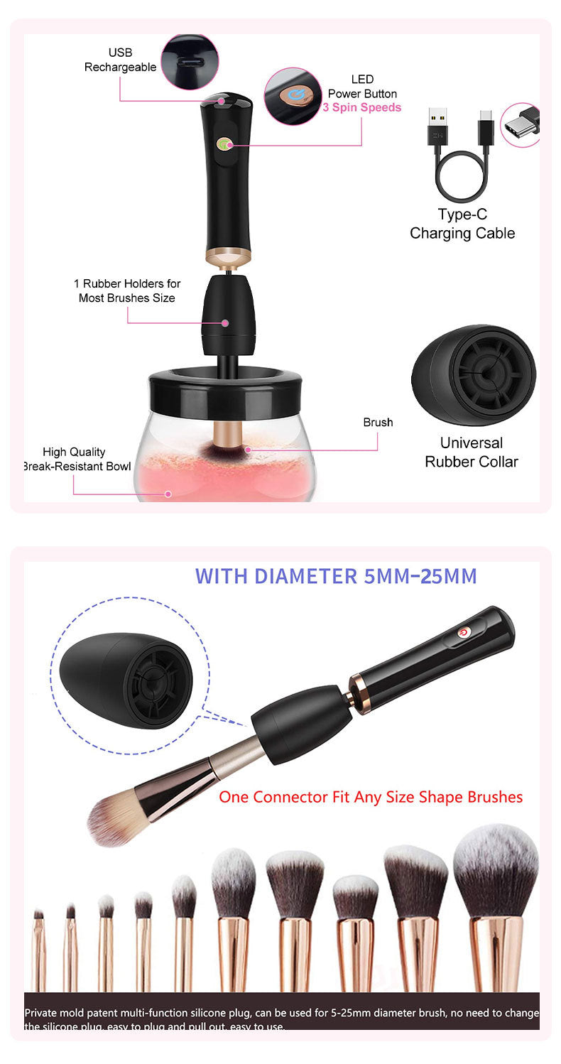 Revolutionize your beauty routine with our Electric Makeup Brush Cleaner—effortless, efficient, and available now in-store! image7