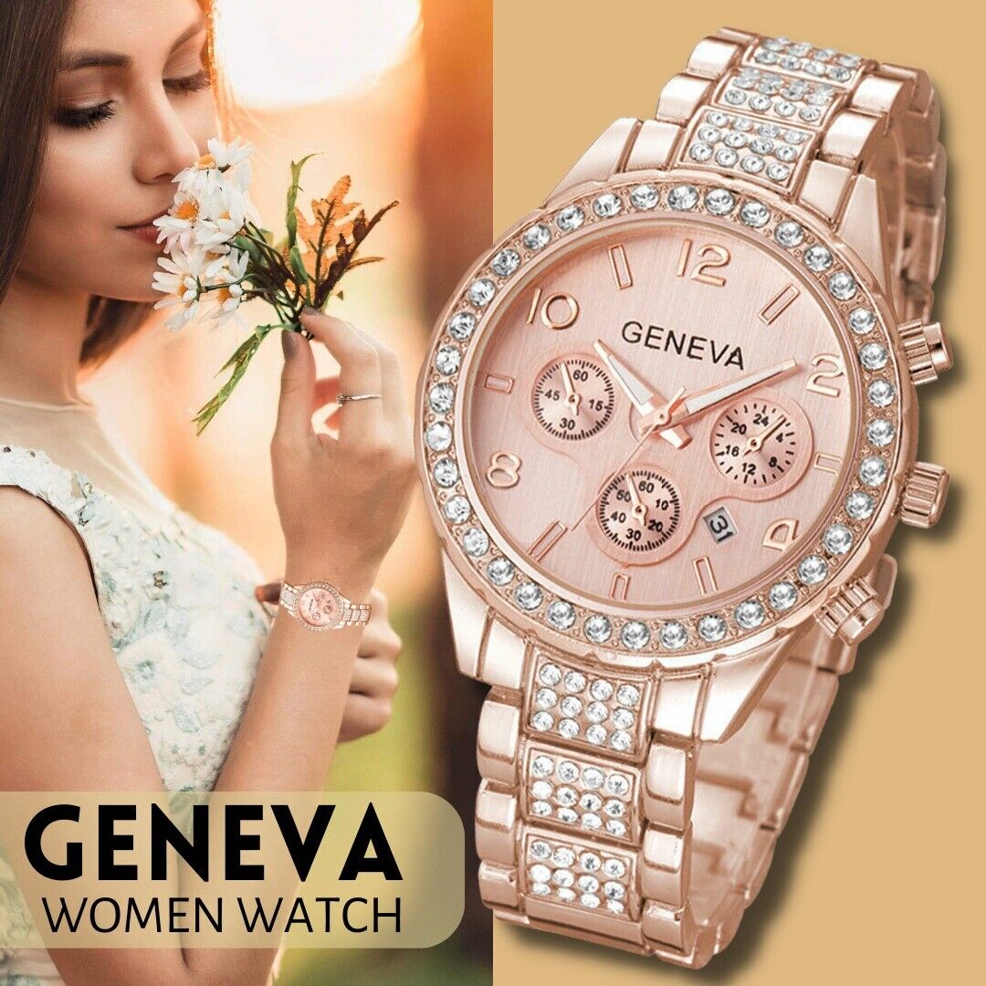 Waterproof Crystal Quartz Women's Luxury Watch