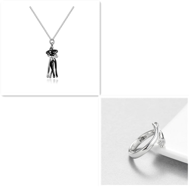 Love Hug Pendant Unisex Necklace Valentines Day Lover Gift