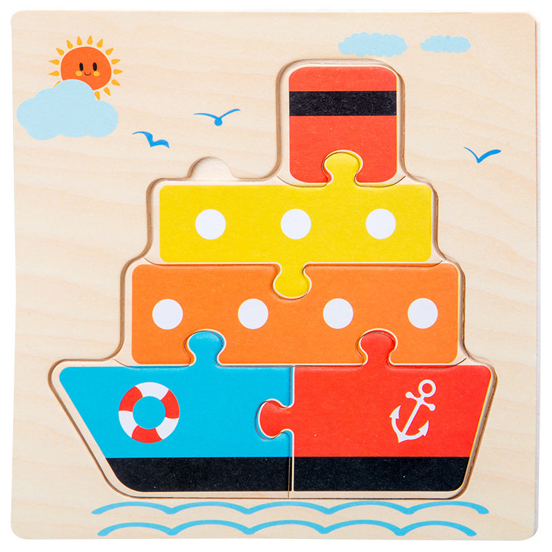 Children's wooden puzzle,Wooden Puzzle for Kids, Educational and Fun