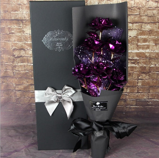 Valentine''s Day Gift on Valentine''s Day 24K Golden Rose
