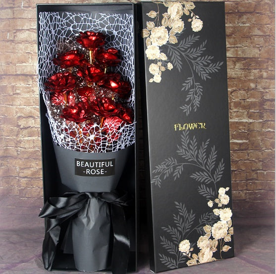 Valentine''s Day Gift on Valentine''s Day 24K Golden Rose