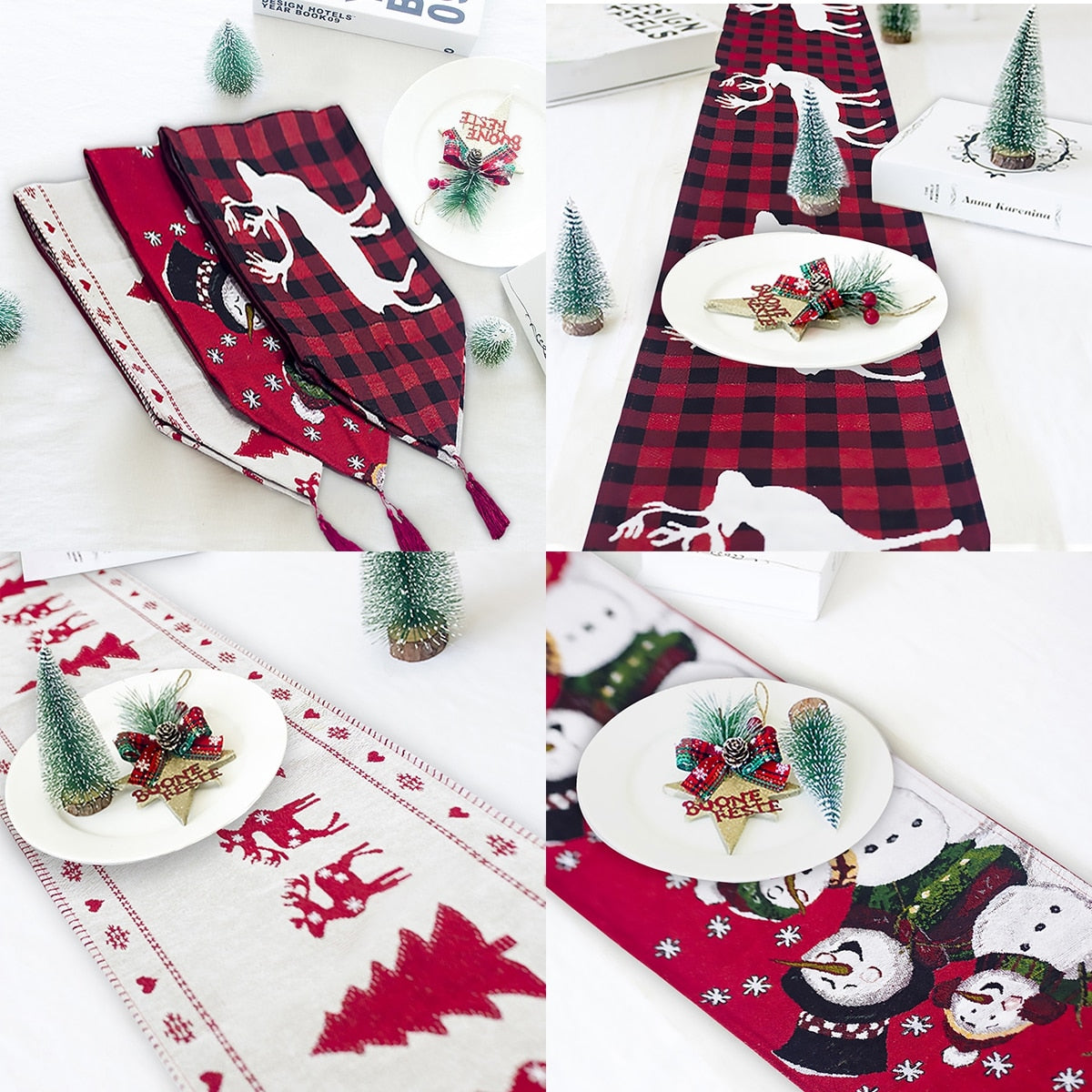 "Elevate your table with festive charm. Shop Christmas table runners for holiday dining perfection!" image4