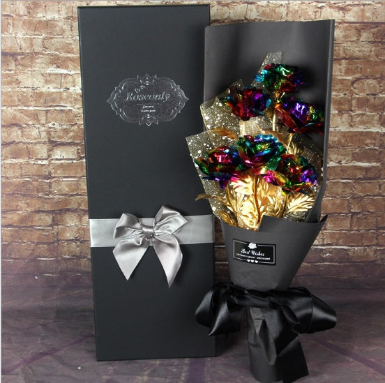 Valentine''s Day Gift on Valentine''s Day 24K Golden Rose