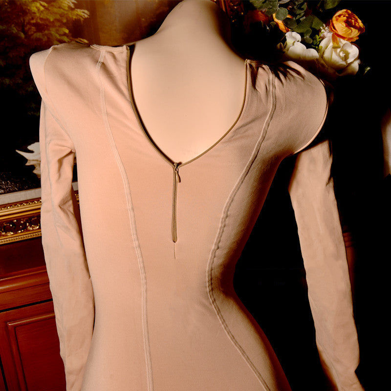 long sleeve sculpting jumpsuit, long sleeve for women, sculpting jumpsuit