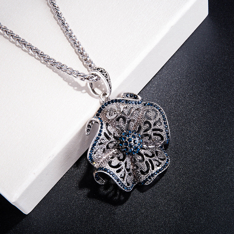 diamond flower necklace Success, jewelry for women