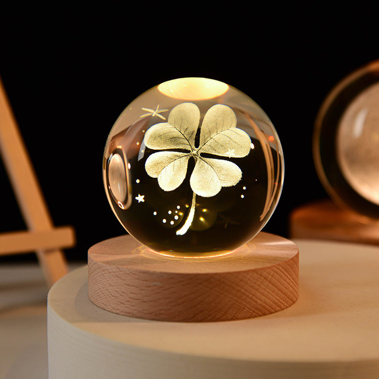 "Elevate your space with our enchanting LED Table Lamp - Galaxy Crystal Ball 3D Moon."