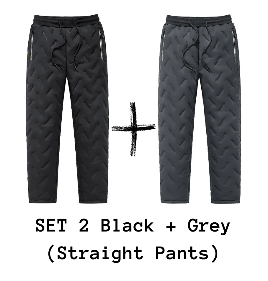 Men's Trousers Winter Velvet Thickening Loose Fleece Pants With Zip Pocket Large Size Windproof Warm Jogging