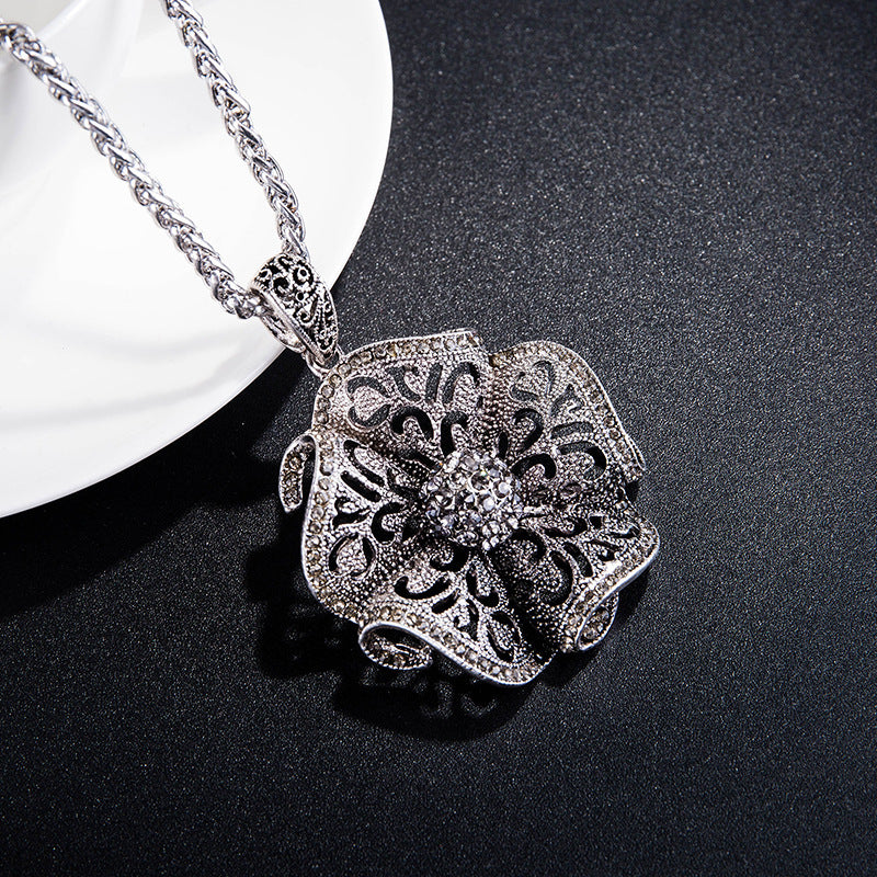diamond flower necklace Success, jewelry for women