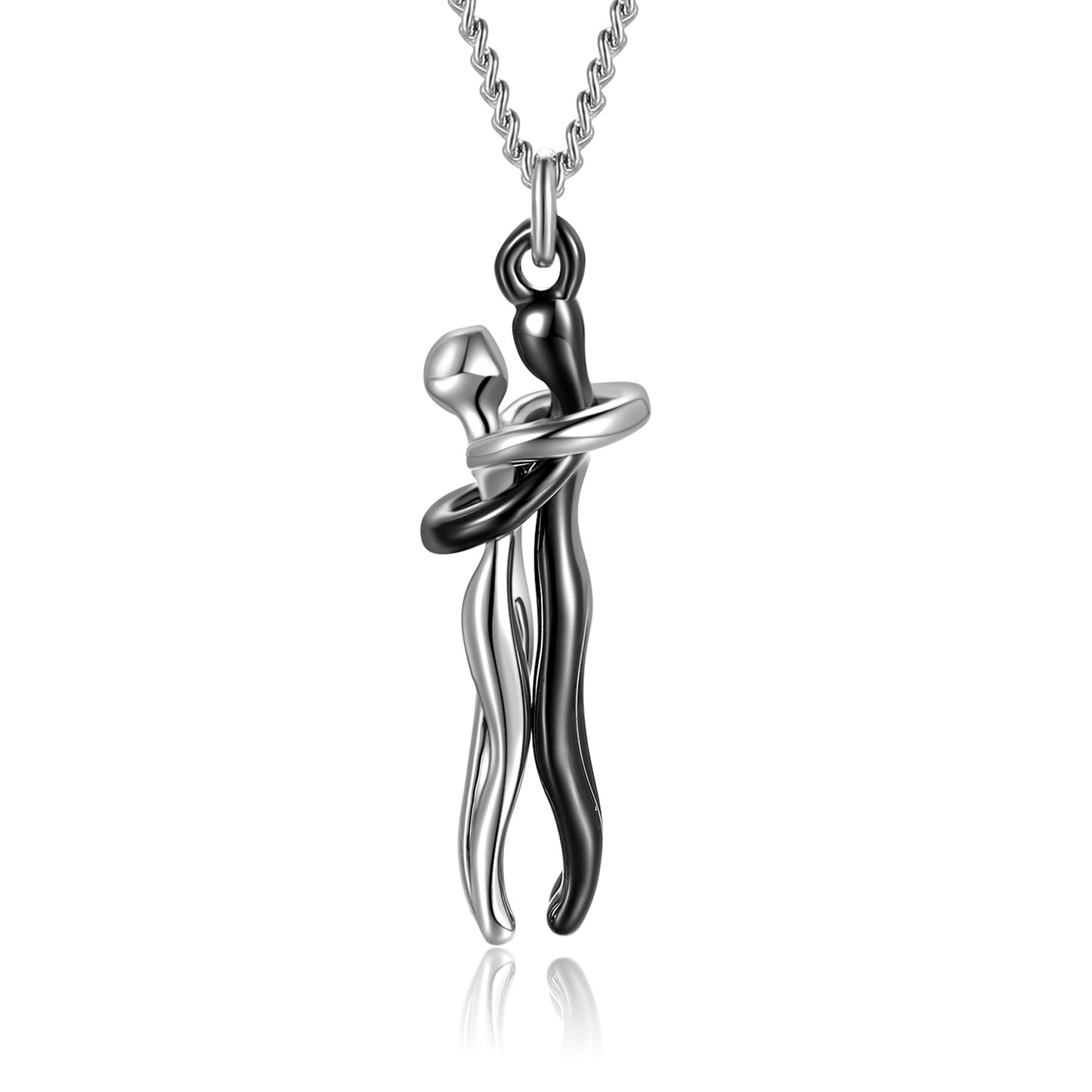 "Unisex Love Hug Pendant Necklace – Ideal Valentines Day Lover Gift. Express eternal love stylishly." image 5