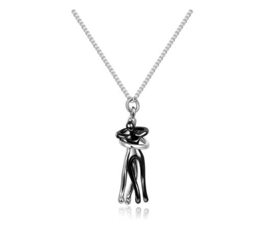 "Unisex Love Hug Pendant Necklace – Ideal Valentines Day Lover Gift. Express eternal love stylishly." image 9