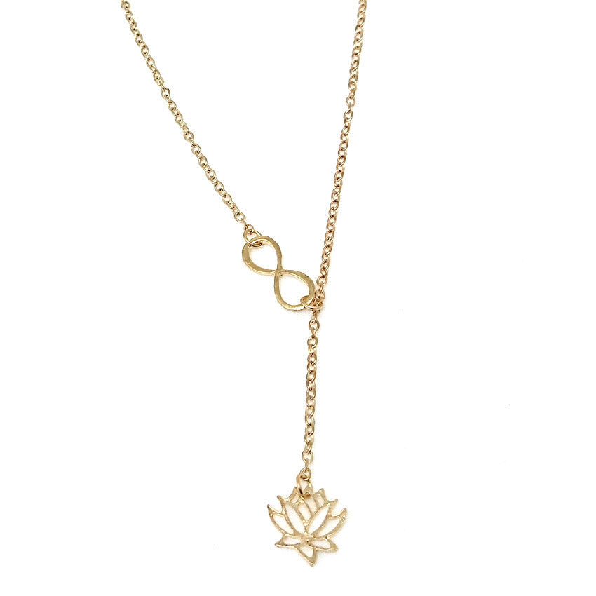 Hollow Lotus Necklace, Exquisite Flower Design necklace