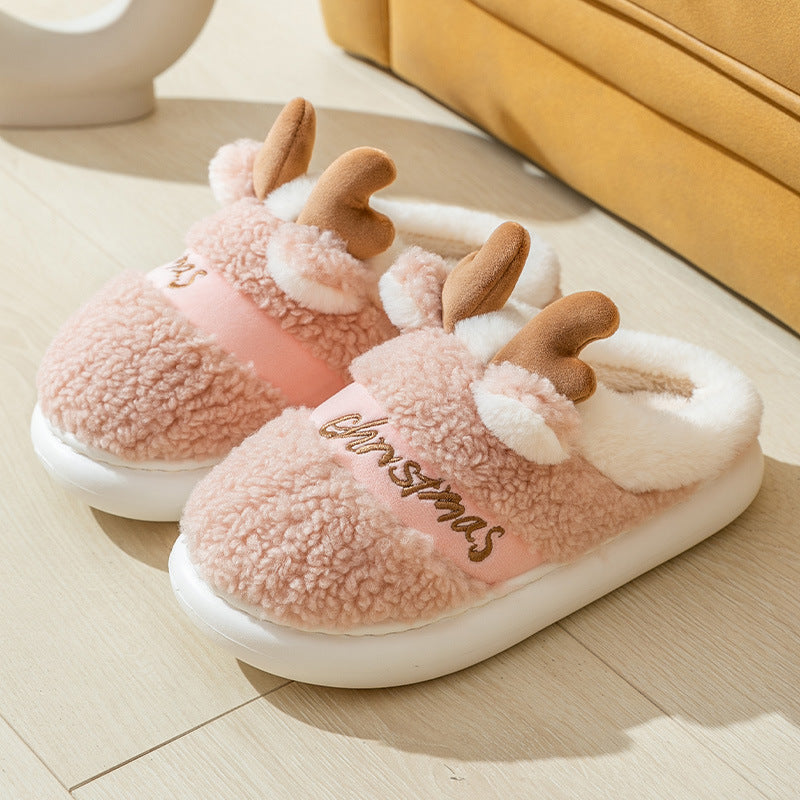 "Warmth and style combined: Christmas Elk Slippers for cozy winter nights. Perfect home comfort." image 12