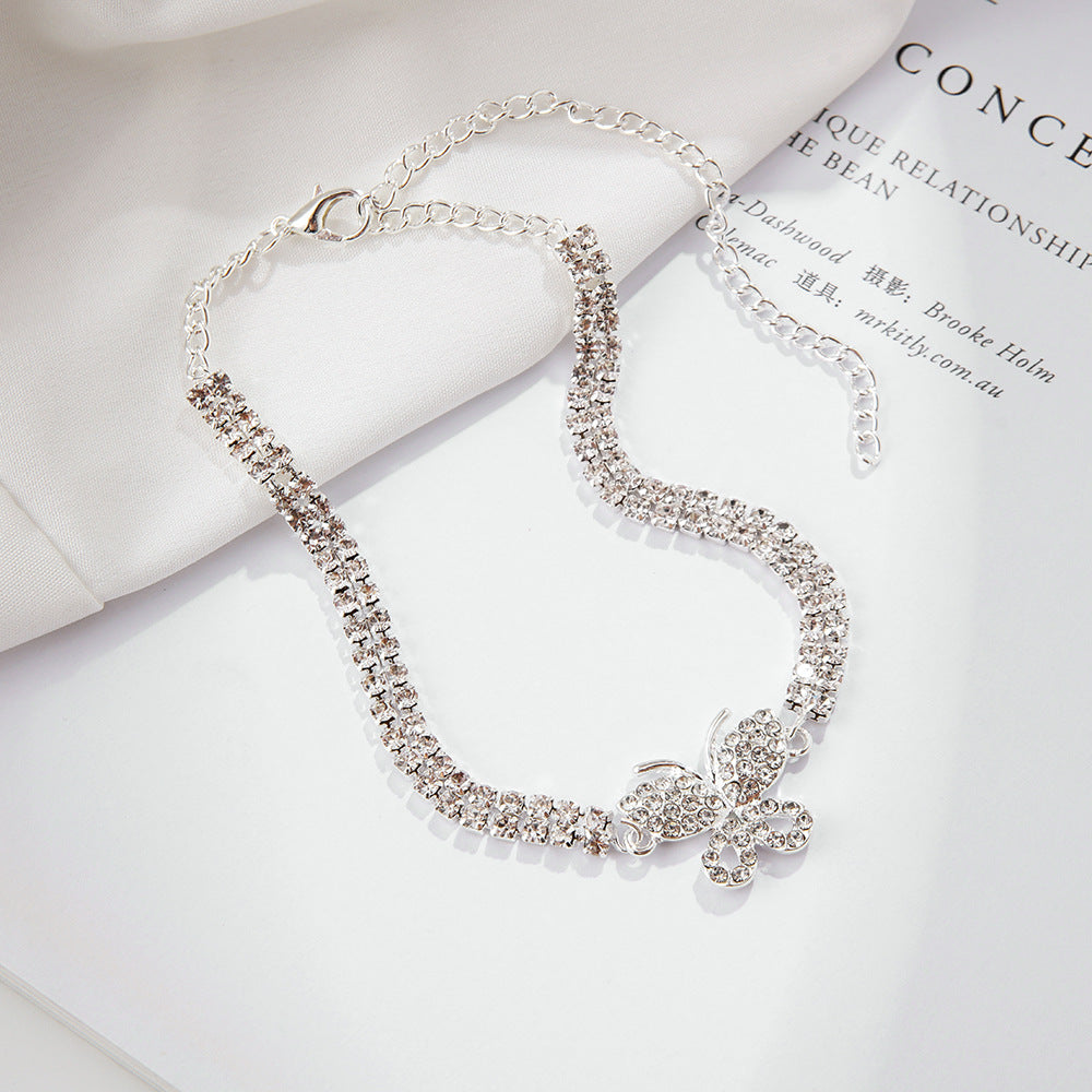 "Enhance your beach look with our Creative Butterfly Anklet—a whimsical and elegant ornament for women." image 3