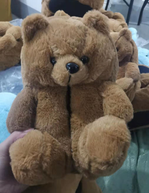 "Cuddle up in style! Homey warmth with Plush Teddy Bear Slippers. Your feet's new best friends!" image 9