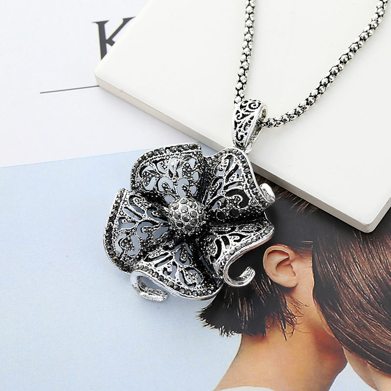 diamond flower necklace Success, jewelry for women