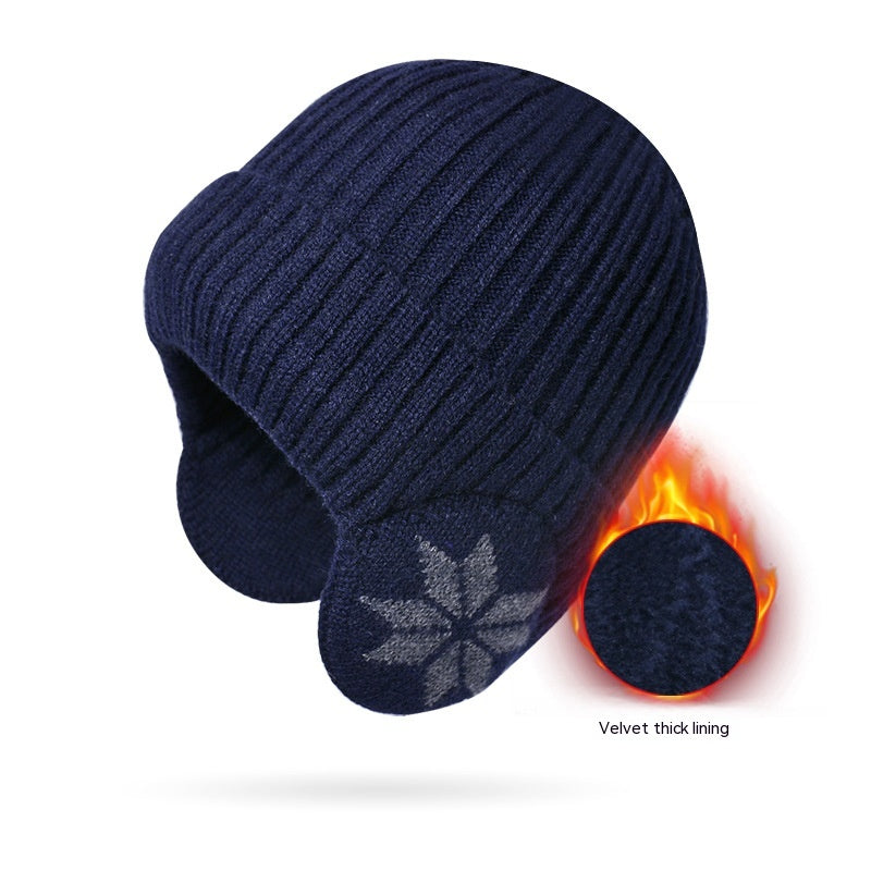 Men's Thickened Fleece-Lined Woolen Cap