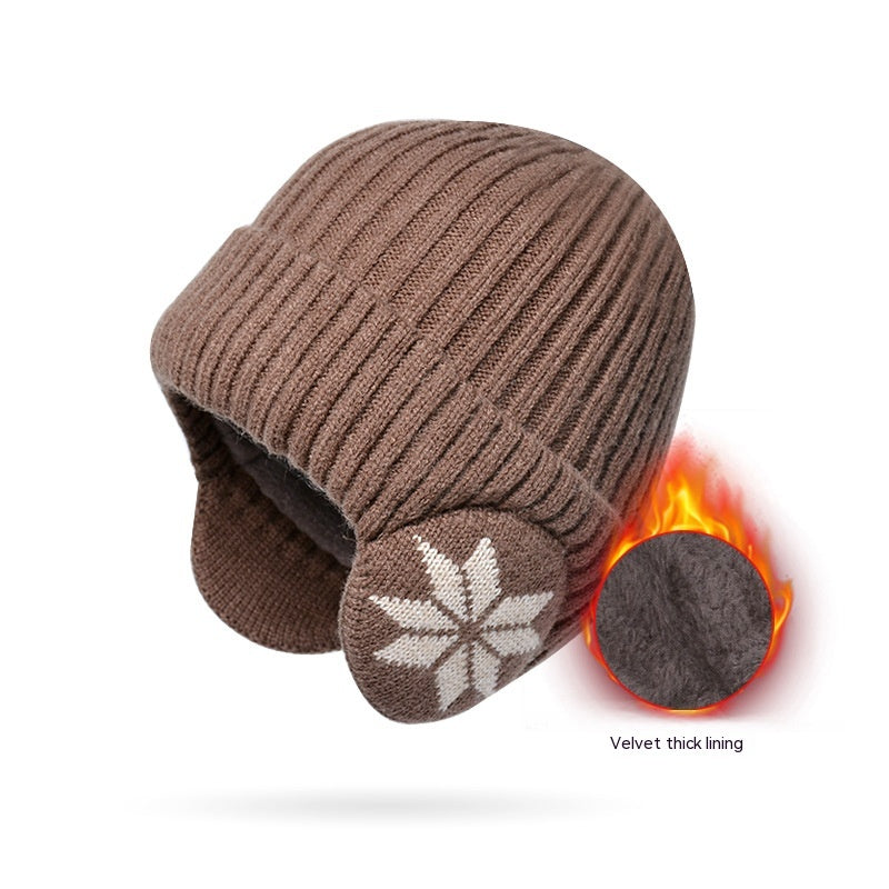 Men's Thickened Fleece-Lined Woolen Cap
