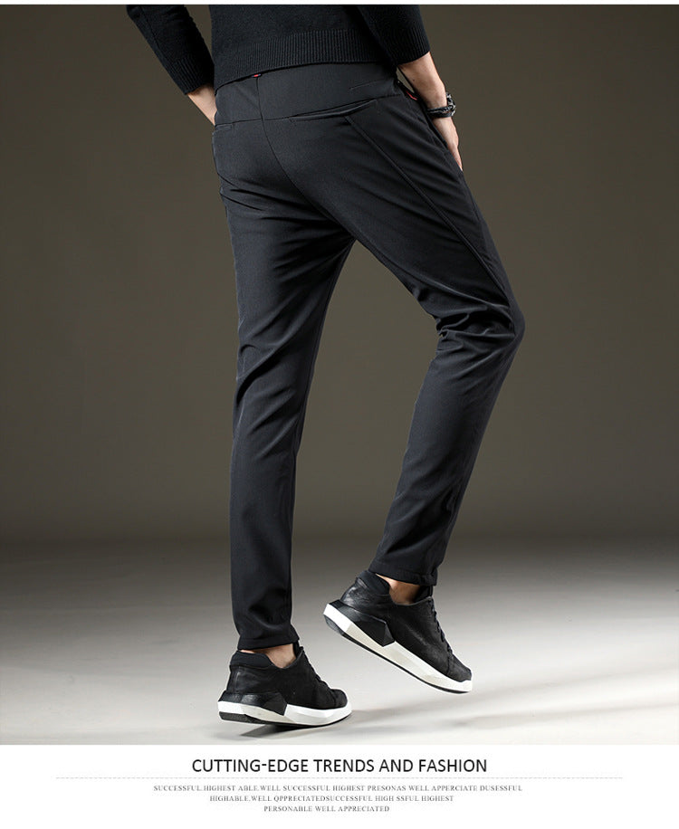 Men's winter velvet warm trousers