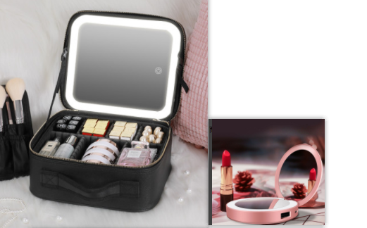"Illuminate your beauty on the go with our Smart LED Cosmetic Makeup Travel Bag."