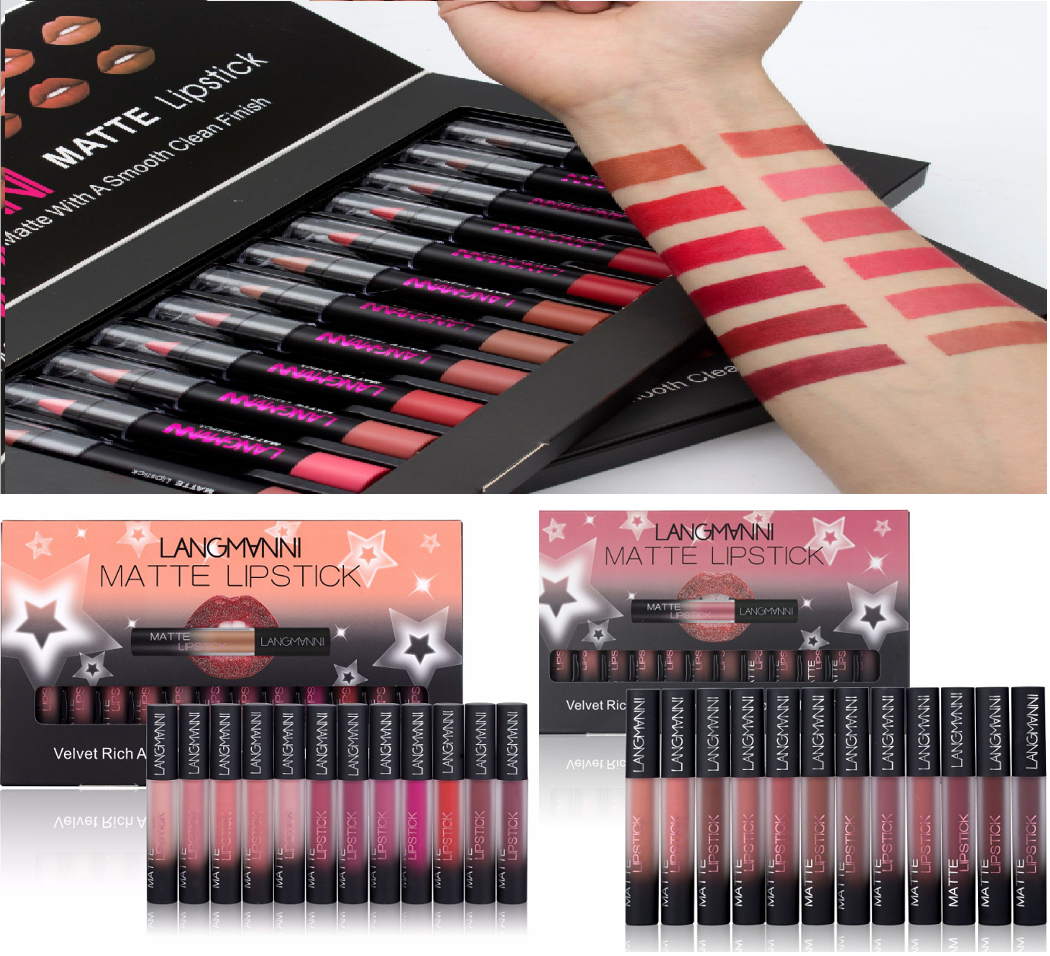 "Chic matte allure: Waterproof Velvet Lipstick Set for enduring, vibrant lips. Elevate your beauty routine." yuchimagic, image 8