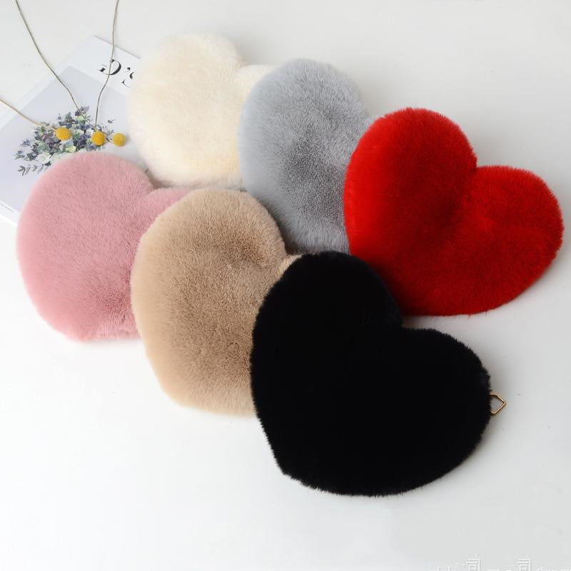 "Elevate your style: Love Bags for Women with plush design and chic chain shoulder strap. "image 3
