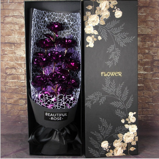 Valentine''s Day Gift on Valentine''s Day 24K Golden Rose