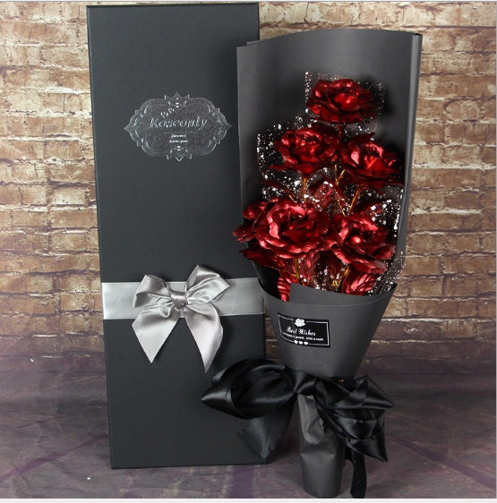 Valentine''s Day Gift on Valentine''s Day 24K Golden Rose