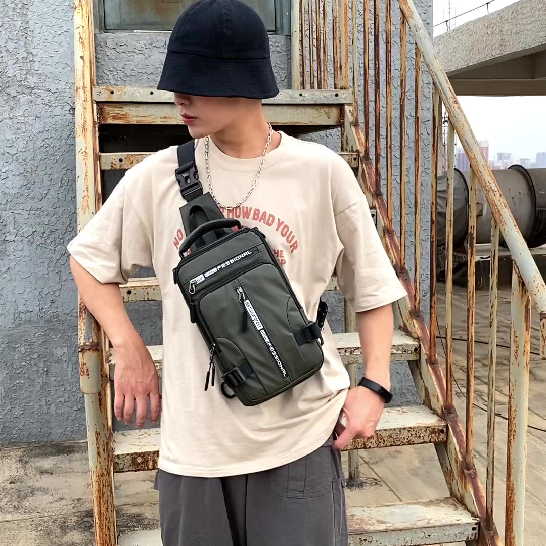 "Multifunctional Crossbody Bag Backpack: Stylish and practical accessory for men on-the-go."