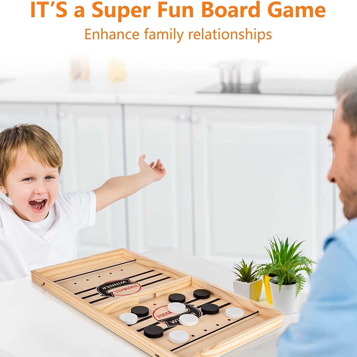 Wooden Sling Puck Game, Family Fun for All Ages