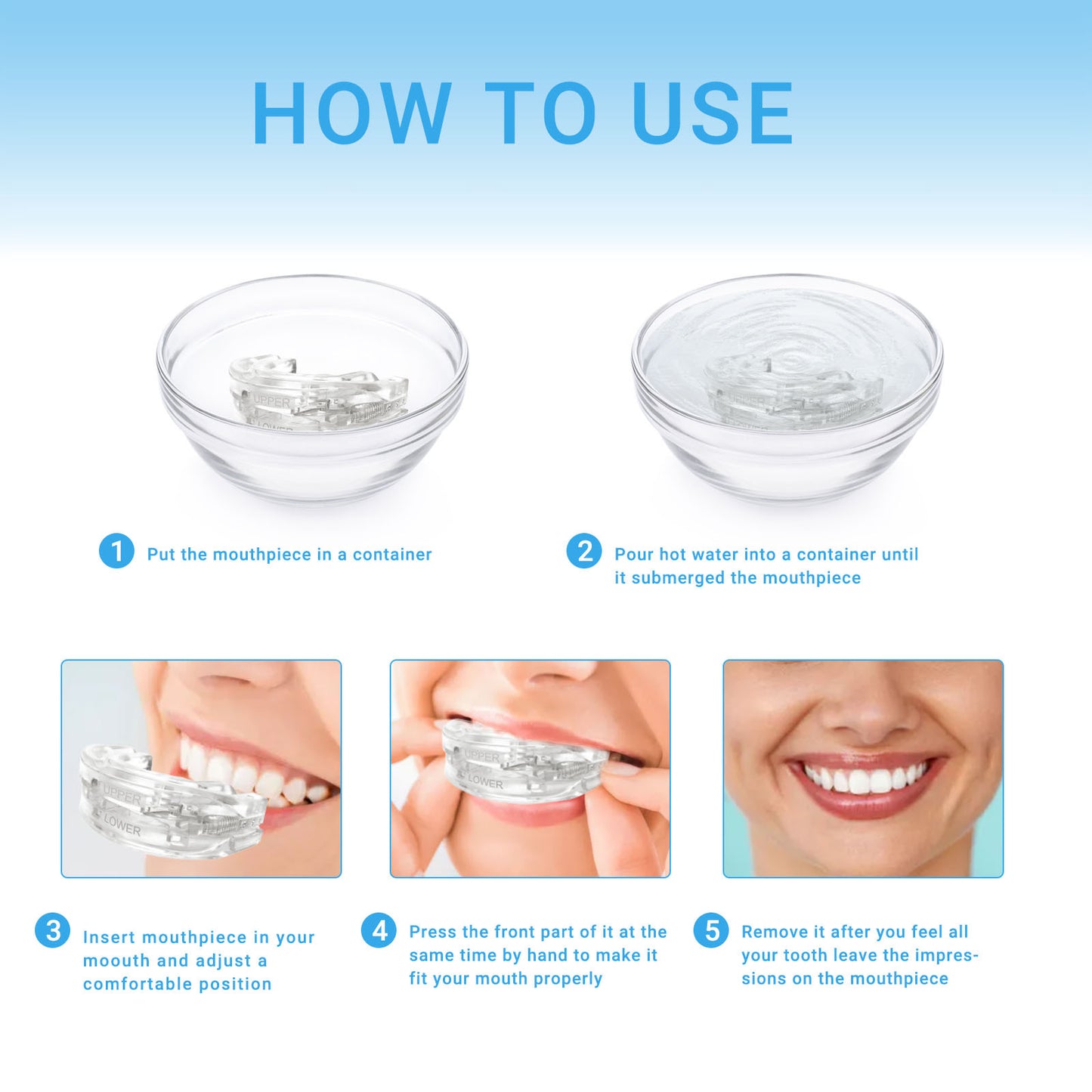 Combat snoring with our Adjustable Braces Mouthpiece—max comfort, minimal noise for a restful night's sleep! image 5