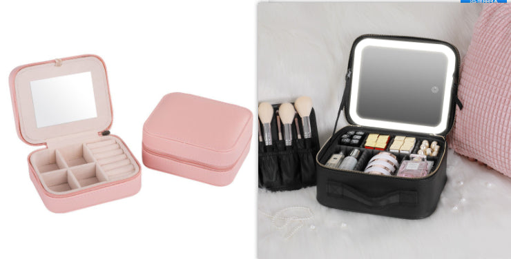 "Illuminate your beauty on the go with our Smart LED Cosmetic Makeup Travel Bag."