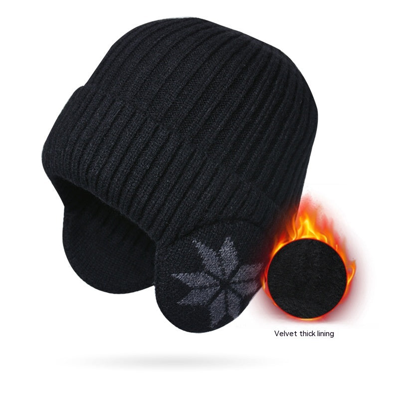Men's Thickened Fleece-Lined Woolen Cap