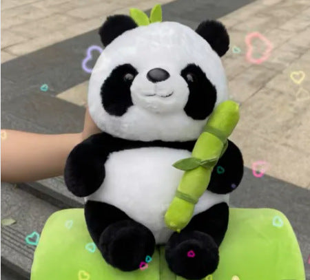 Bamboo Tube Flower Panda Pillow, Simulated Comfort